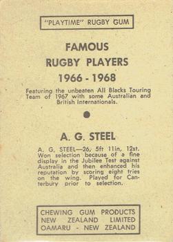 1968 Playtime Rugby Gum Famous Rugby Players - Blue #4 Tony Steel Back